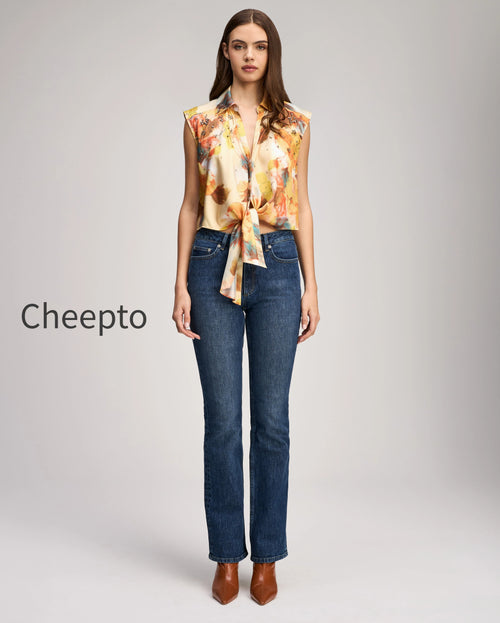 Watercolor Floral Sleeveless Marianna Top