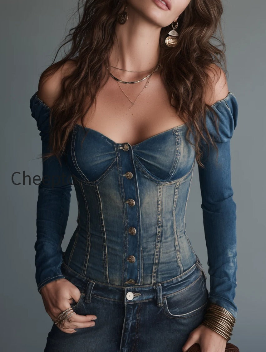 vintage-blue-wash-corset-denim-top