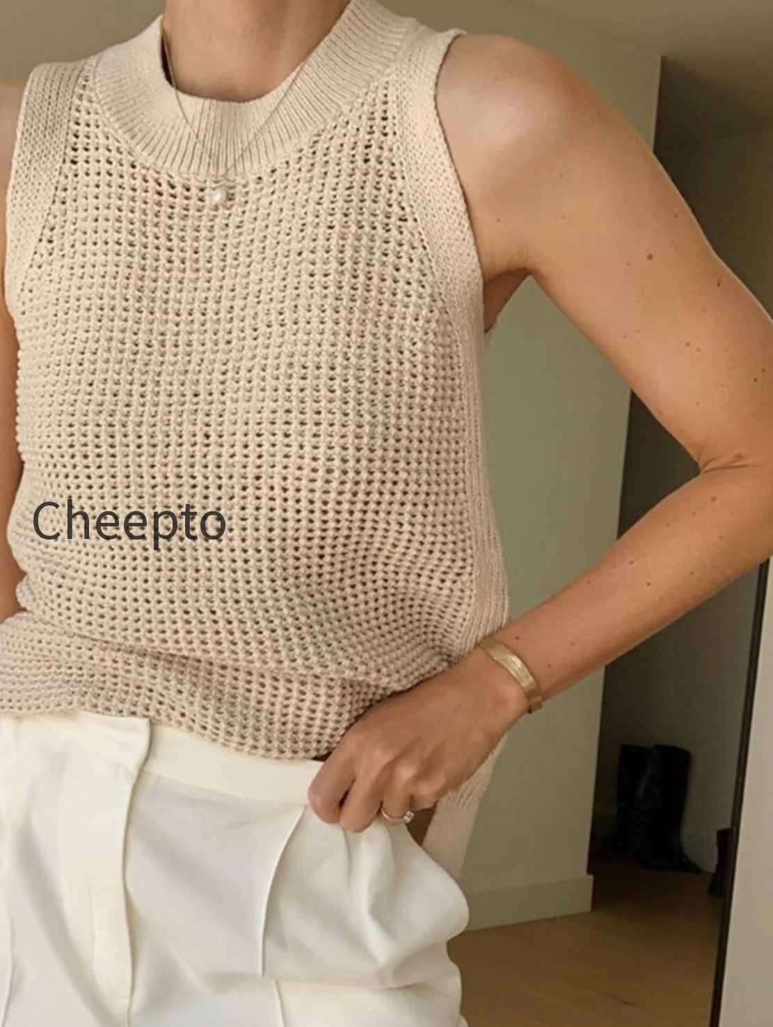 knit-hollow-solid-tank-top